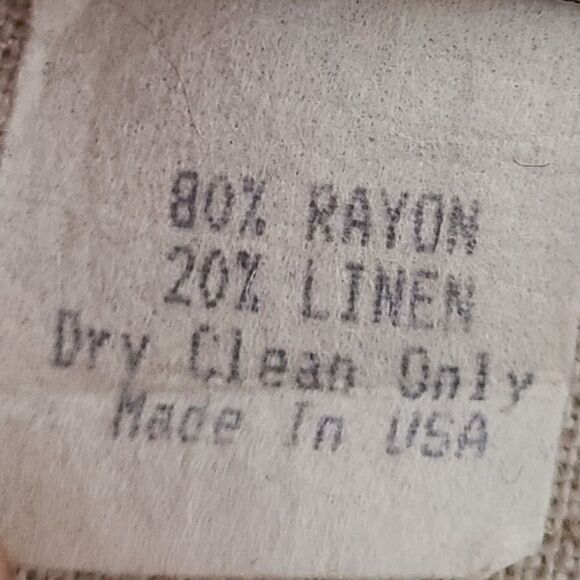 Vintage New Frontier Linen Blend Pleated Skirt 10 - Picture 8 of 9